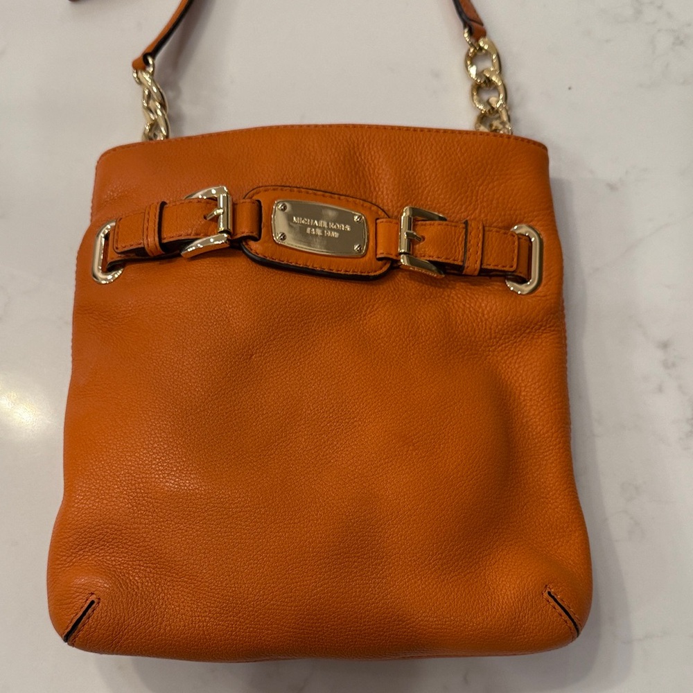 Michael Kors Tangerine Leather Shoulder Bag
